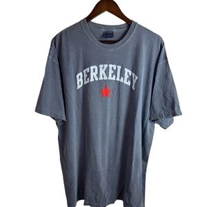 Berkeley Comfort Colors Blue T Shirt Size XL Distressed Color
